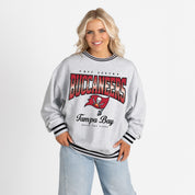 TAMPA BAY BUCCANEERS GRIDIRON DRIVE CREW FLEECE RINGER SWEATSHIRT