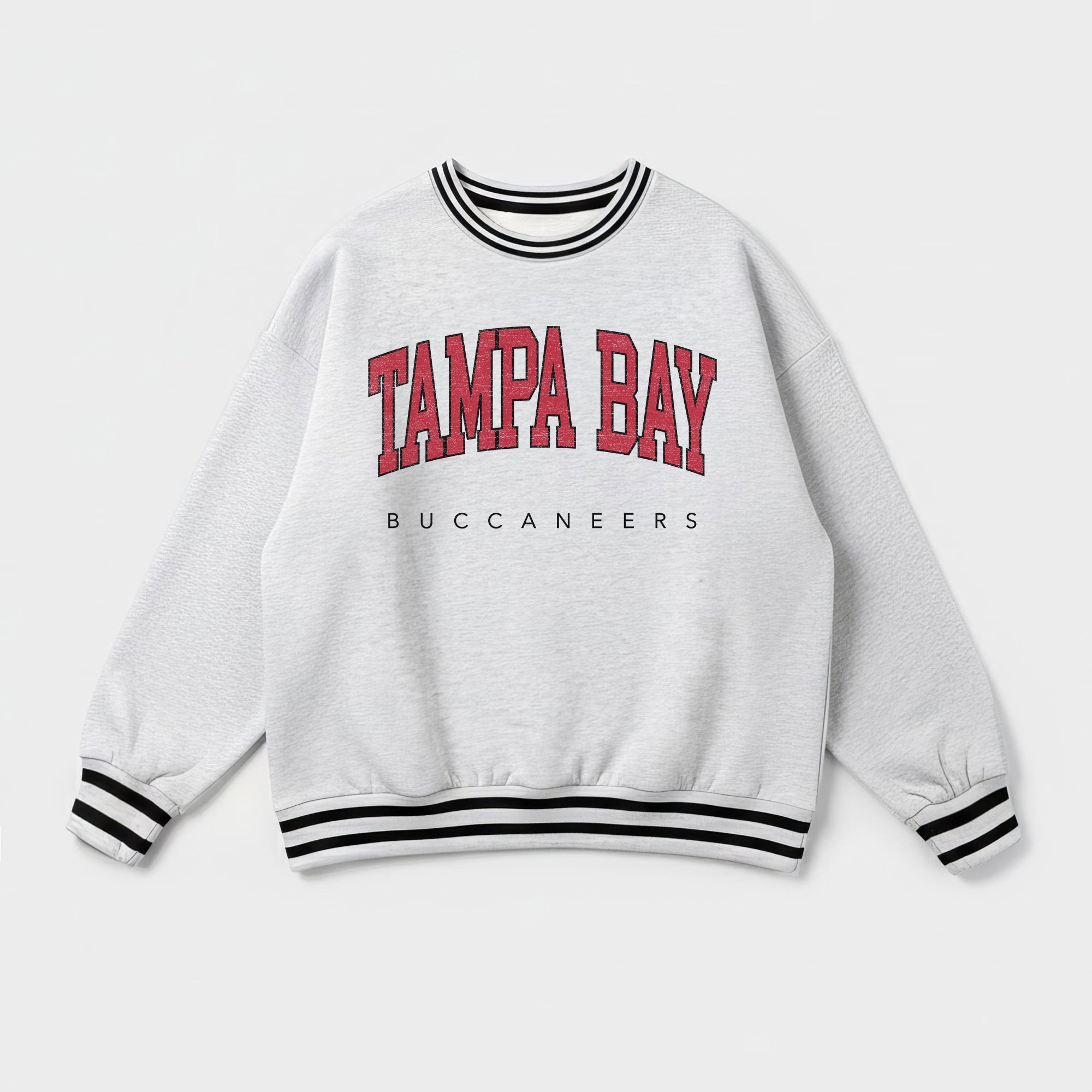 TAMPA BAY BUCCANEERS EASY ENERGY CREW FLEECE RINGER SWEATSHIRT
