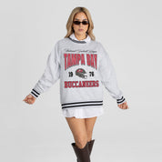 TAMPA BAY BUCCANEERS COOL VIBES CREW FLEECE RINGER SWEATSHIRT