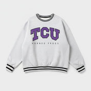 TCU HORNED FROGS EASY ENERGY CREW FLEECE RINGER SWEATSHIRT