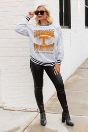 TENNESSEE VOLUNTEERS FADE ROUTE CREW FLEECE RINGER SWEATSHIRT