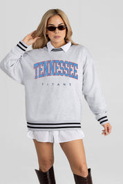 TENNESSEE TITANS EASY ENERGY CREW FLEECE RINGER SWEATSHIRT