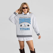 TENNESSEE TITANS COOL VIBES CREW FLEECE RINGER SWEATSHIRT