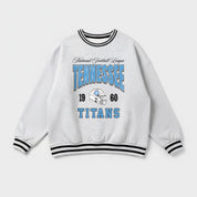 TENNESSEE TITANS COOL VIBES CREW FLEECE RINGER SWEATSHIRT