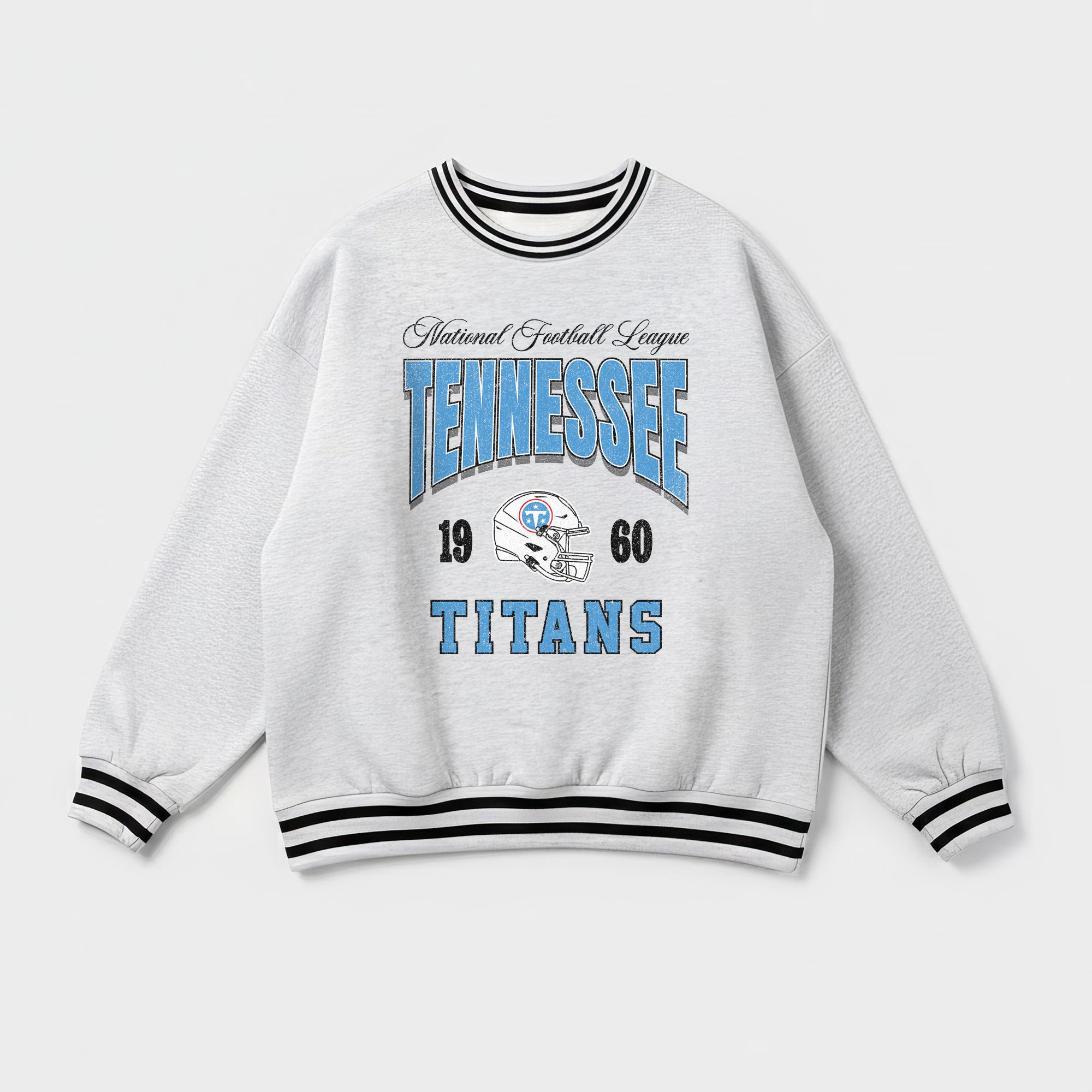 TENNESSEE TITANS COOL VIBES CREW FLEECE RINGER SWEATSHIRT