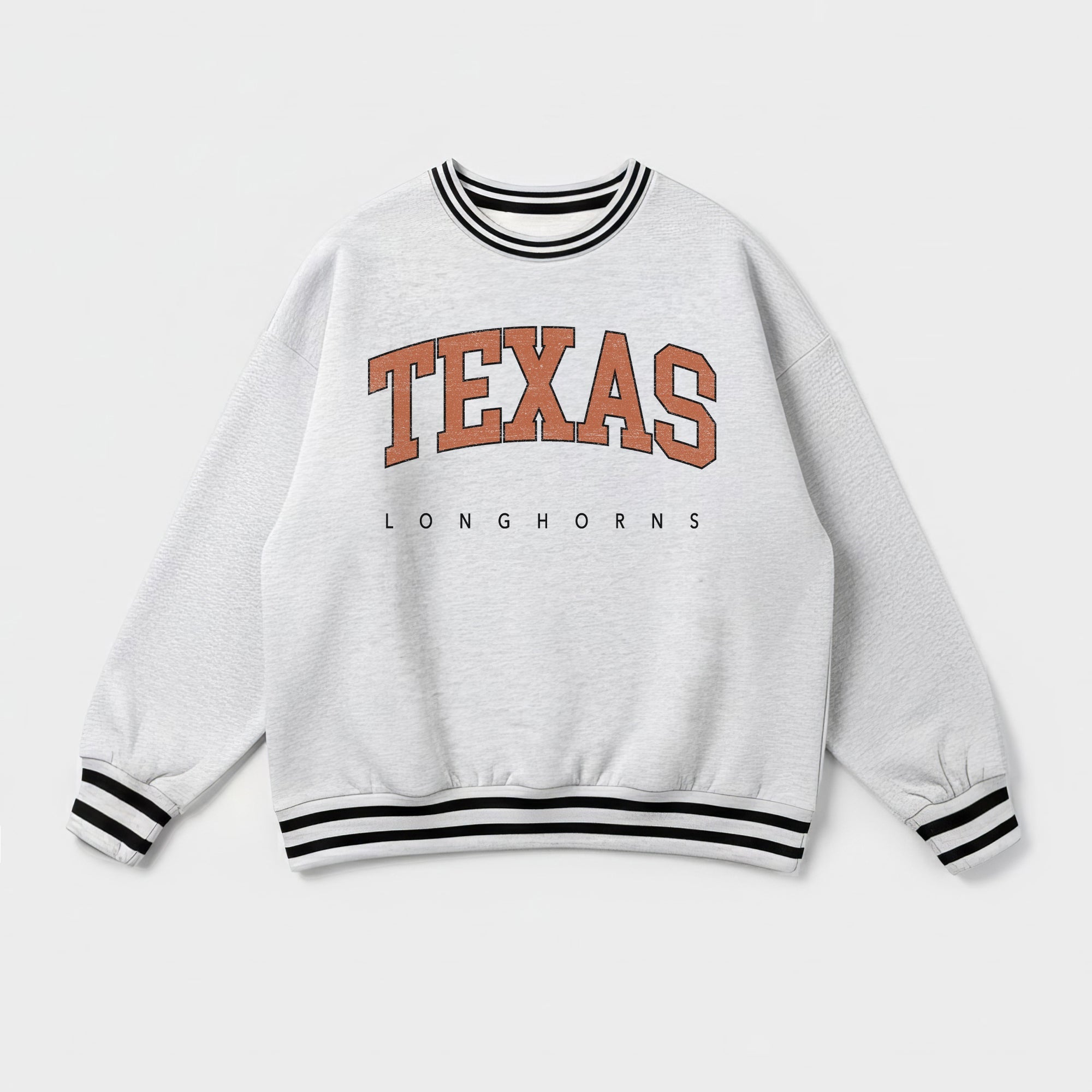 TEXAS LONGHORNS EASY ENERGY CREW FLEECE RINGER SWEATSHIRT