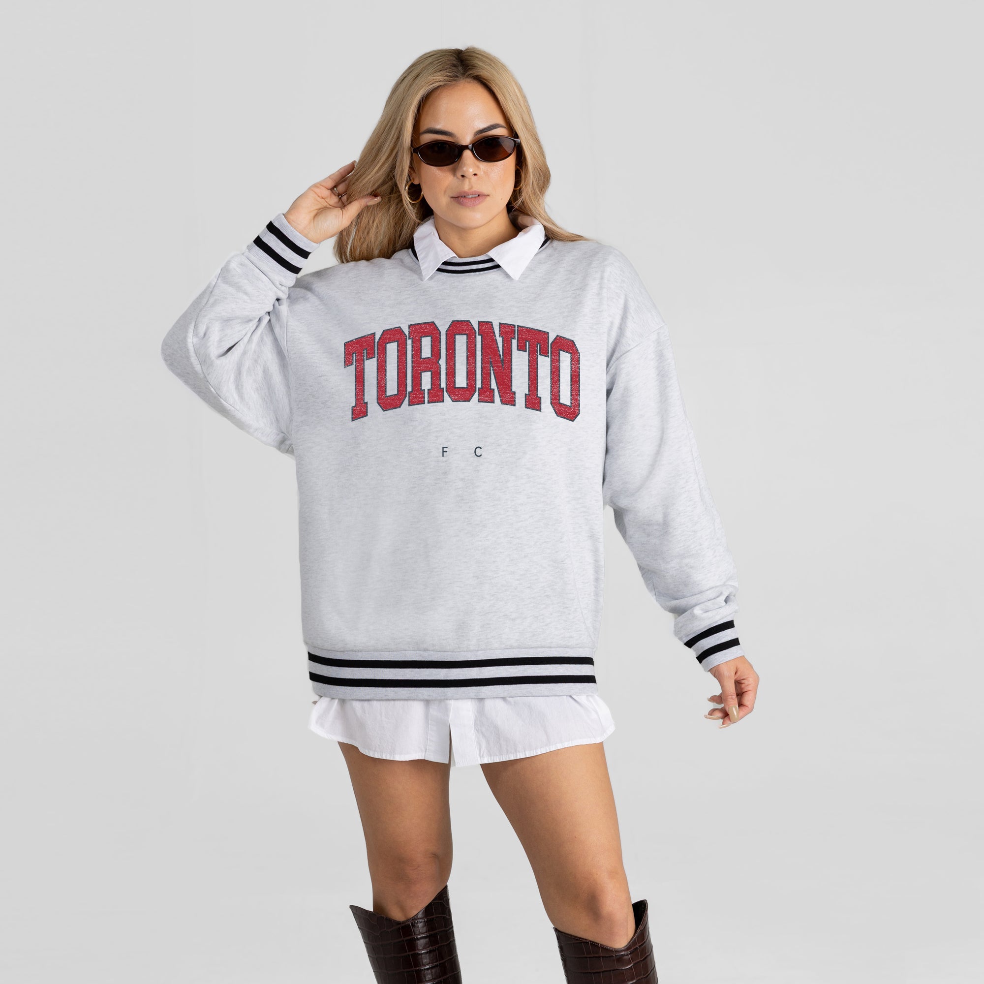 TORONTO FC EASY ENERGY CREW FLEECE RINGER SWEATSHIRT
