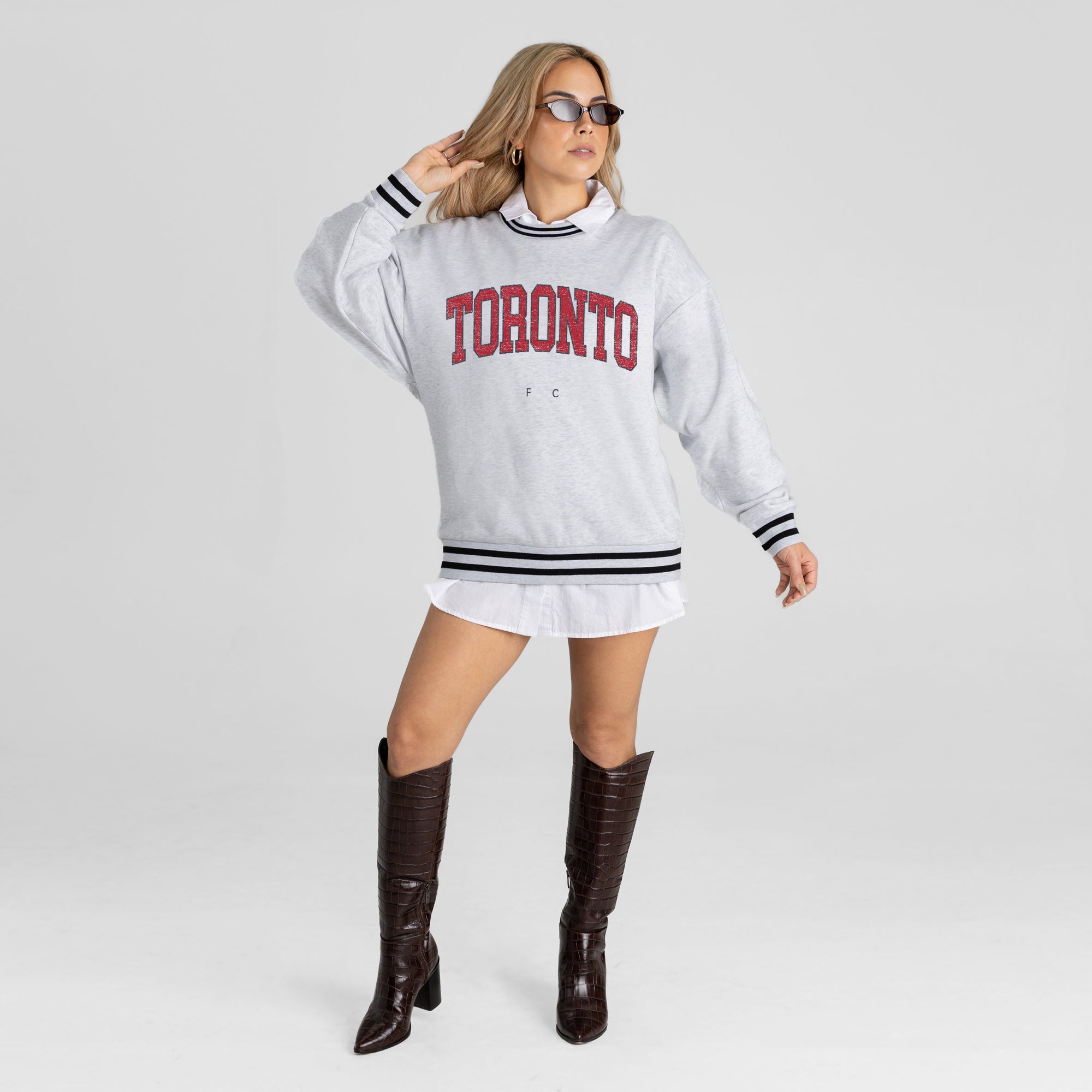 TORONTO FC EASY ENERGY CREW FLEECE RINGER SWEATSHIRT