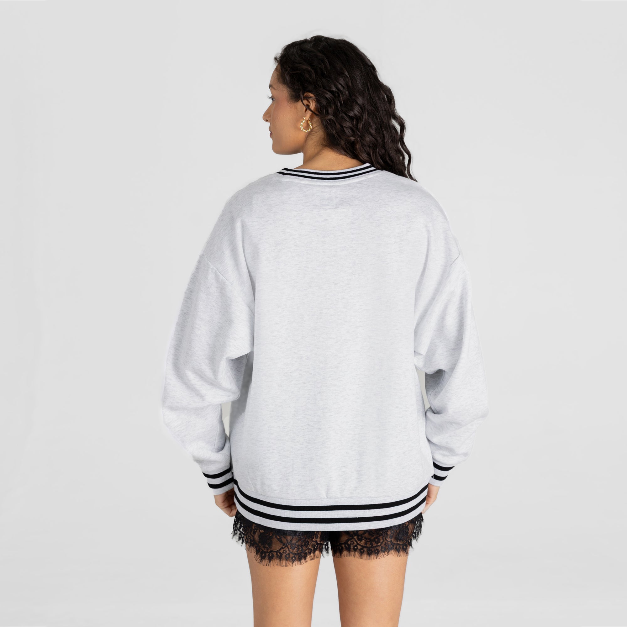 OHIO STATE BUCKEYES EASY ENERGY CREW FLEECE RINGER SWEATSHIRT