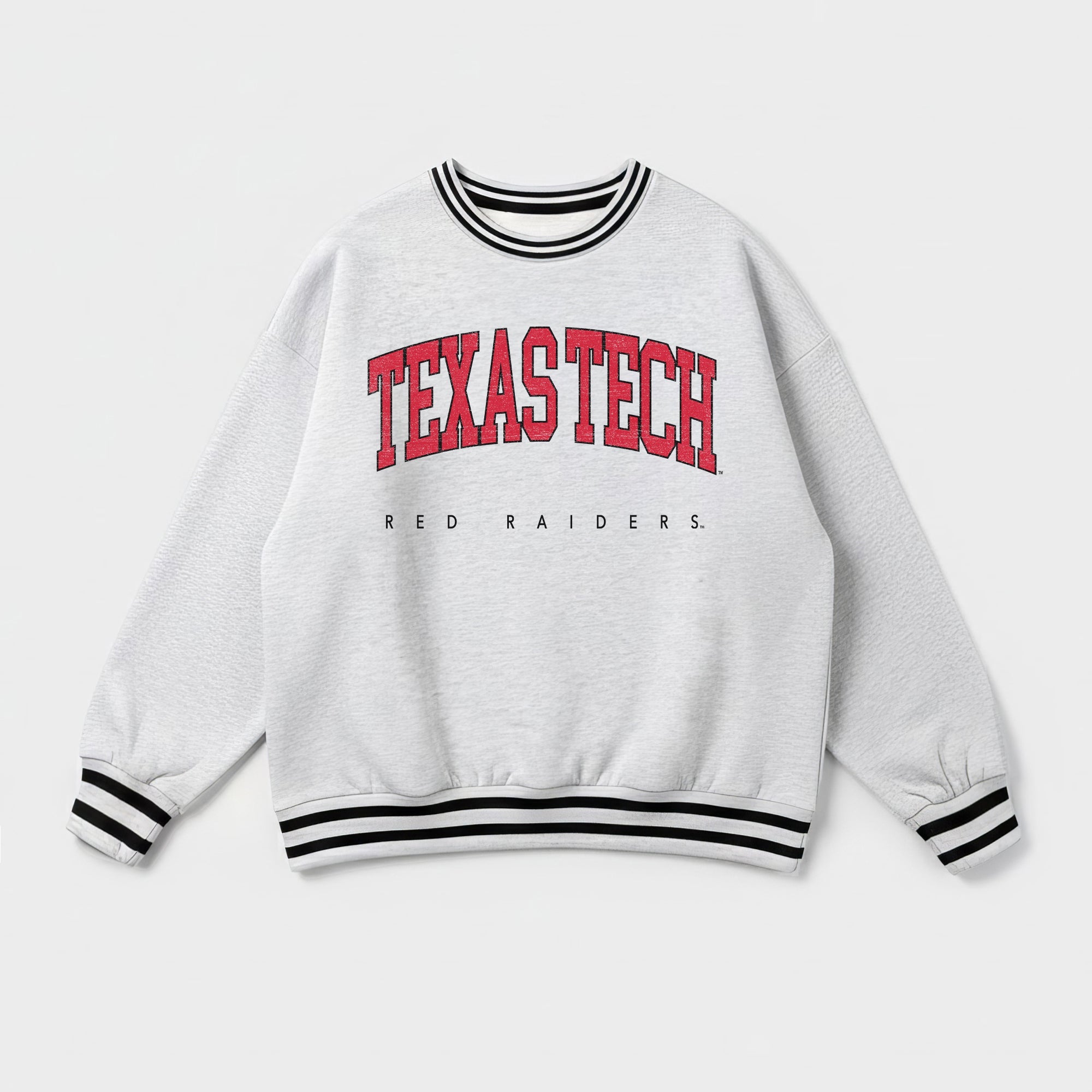 TEXAS TECH RED RAIDERS EASY ENERGY CREW FLEECE RINGER SWEATSHIRT