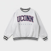 UCONN HUSKIES EASY ENERGY CREW FLEECE RINGER SWEATSHIRT