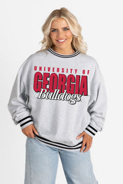 GEORGIA BULLDOGS SHOWDOWN CREW FLEECE RINGER SWEATSHIRT