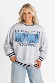 NORTH CAROLINA TAR HEELS SHOWDOWN CREW FLEECE RINGER SWEATSHIRT