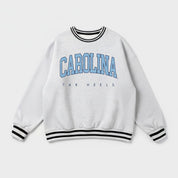 NORTH CAROLINA TAR HEELS EASY ENERGY CREW FLEECE RINGER SWEATSHIRT