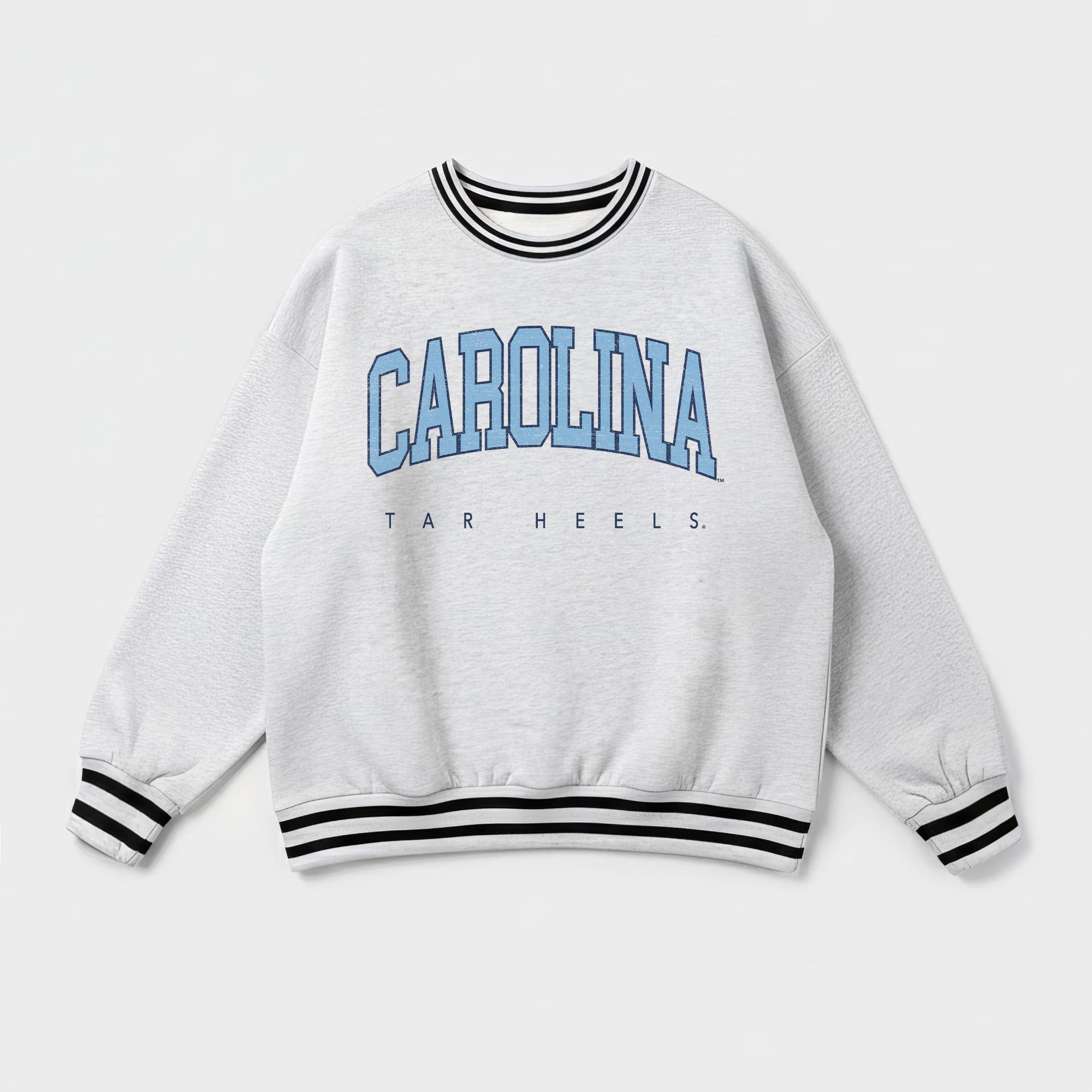 NORTH CAROLINA TAR HEELS EASY ENERGY CREW FLEECE RINGER SWEATSHIRT