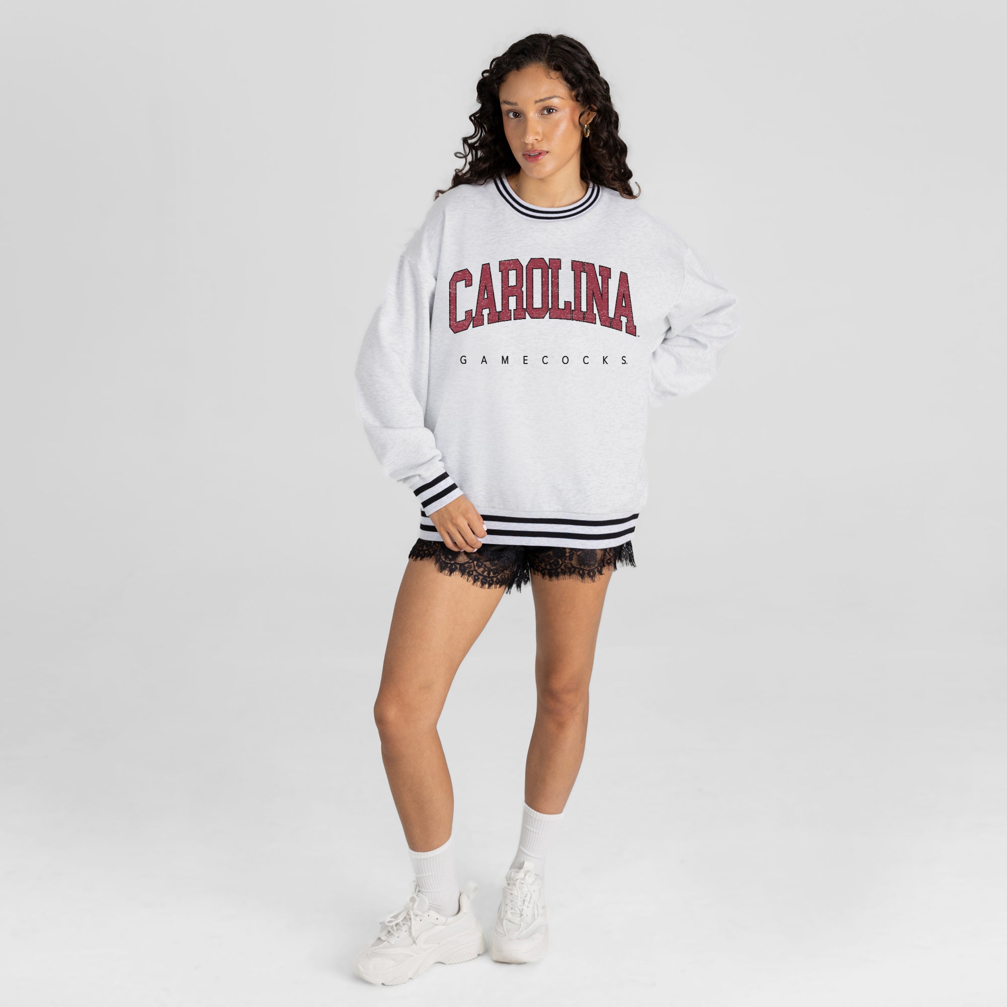 SOUTH CAROLINA GAMECOCKS EASY ENERGY CREW FLEECE RINGER SWEATSHIRT