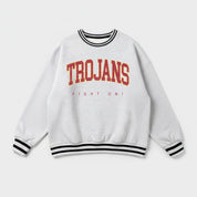 USC TROJANS EASY ENERGY CREW FLEECE RINGER SWEATSHIRT