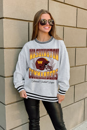 WASHINGTON COMMANDERS FADE ROUTE CREW FLEECE RINGER SWEATSHIRT