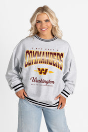 WASHINGTON COMMANDERS GRIDIRON DRIVE CREW FLEECE RINGER SWEATSHIRT
