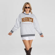 WASHINGTON COMMANDERS EASY ENERGY CREW FLEECE RINGER SWEATSHIRT