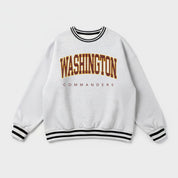 WASHINGTON COMMANDERS EASY ENERGY CREW FLEECE RINGER SWEATSHIRT