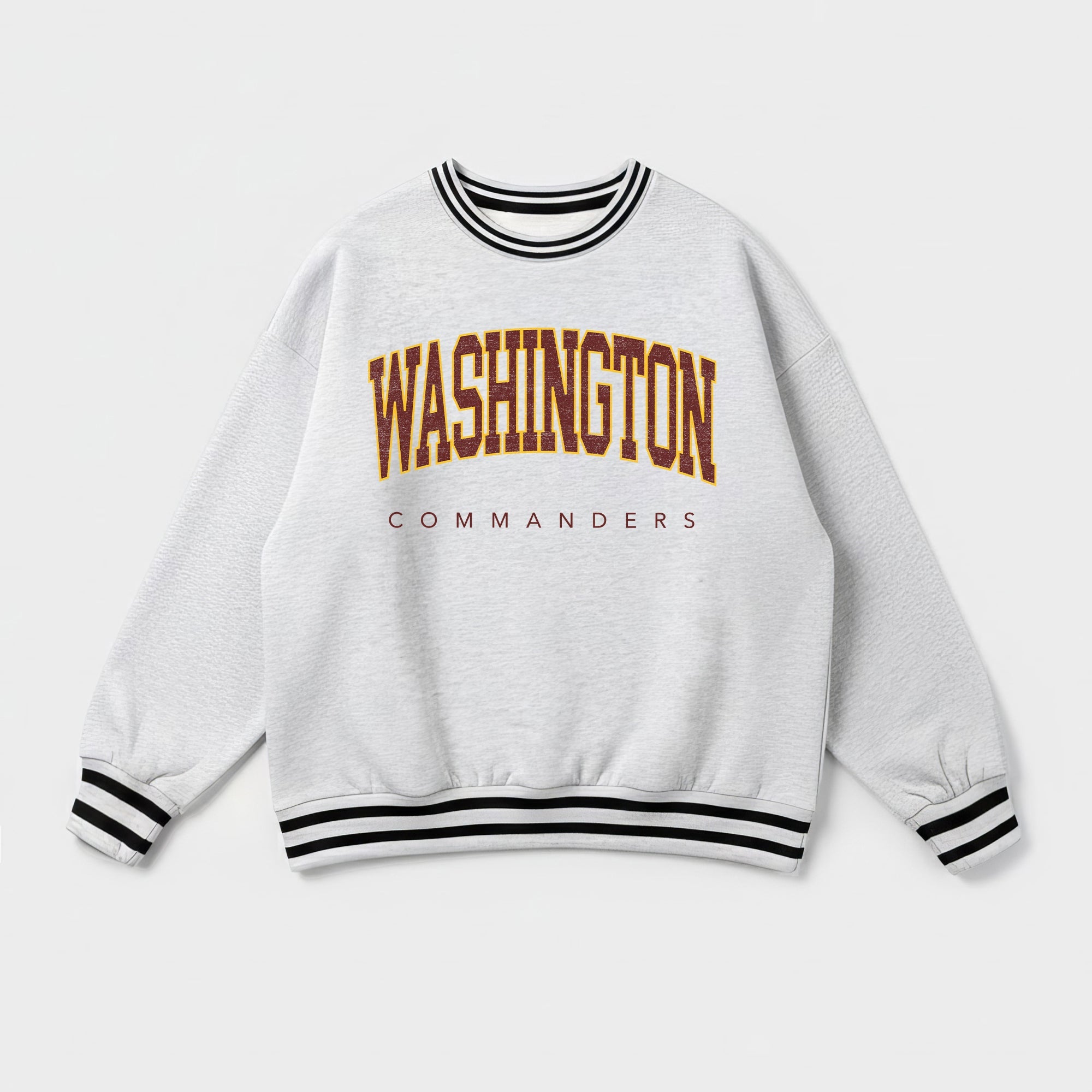 WASHINGTON COMMANDERS EASY ENERGY CREW FLEECE RINGER SWEATSHIRT