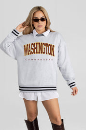 WASHINGTON COMMANDERS EASY ENERGY CREW FLEECE RINGER SWEATSHIRT