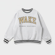WAKE FOREST DEMON DEACONS EASY ENERGY CREW FLEECE RINGER SWEATSHIRT