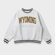 WYOMING COWBOYS EASY ENERGY CREW FLEECE RINGER SWEATSHIRT