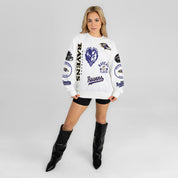 BALTIMORE RAVENS PRIME TIME PREMIUM CREWNECK SWEATSHIRT