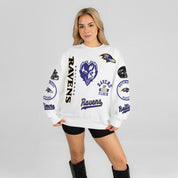 BALTIMORE RAVENS PRIME TIME PREMIUM CREWNECK SWEATSHIRT