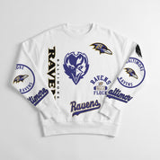 BALTIMORE RAVENS PRIME TIME PREMIUM CREWNECK SWEATSHIRT