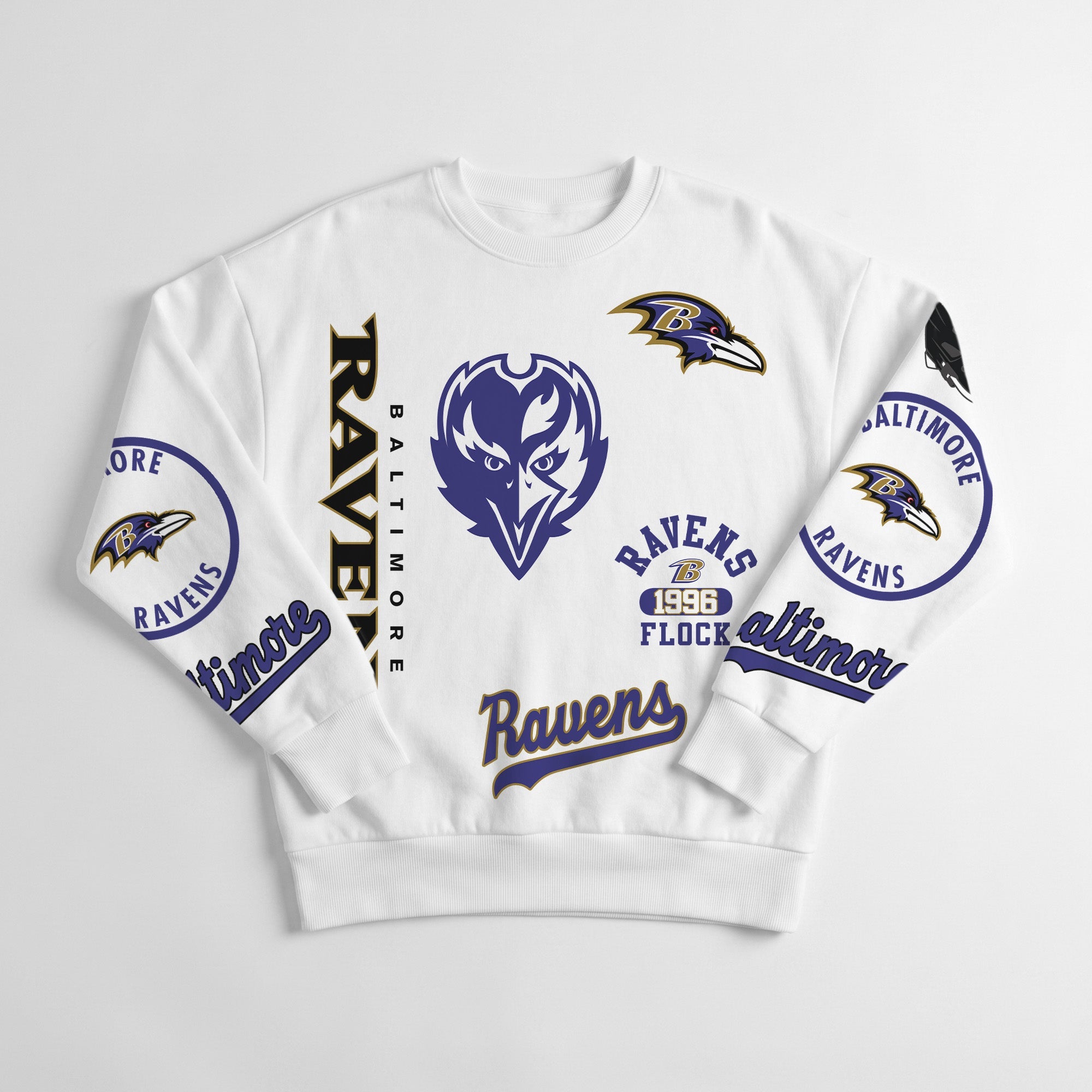 BALTIMORE RAVENS PRIME TIME PREMIUM CREWNECK SWEATSHIRT