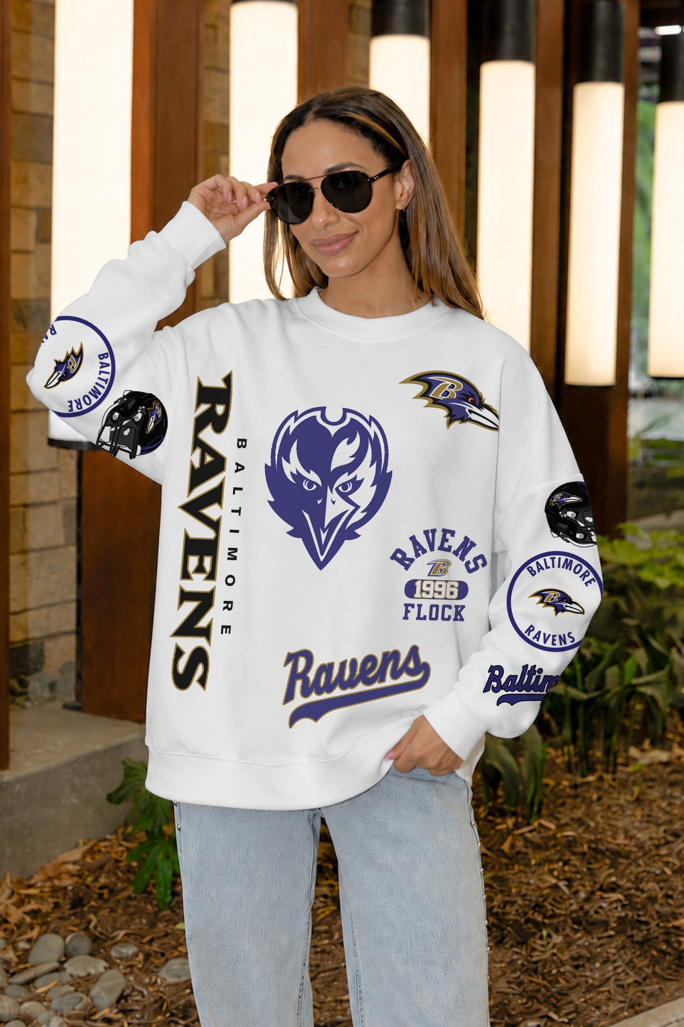 BALTIMORE RAVENS PRIME TIME PREMIUM CREWNECK SWEATSHIRT