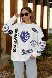 BALTIMORE RAVENS PRIME TIME PREMIUM CREWNECK SWEATSHIRT