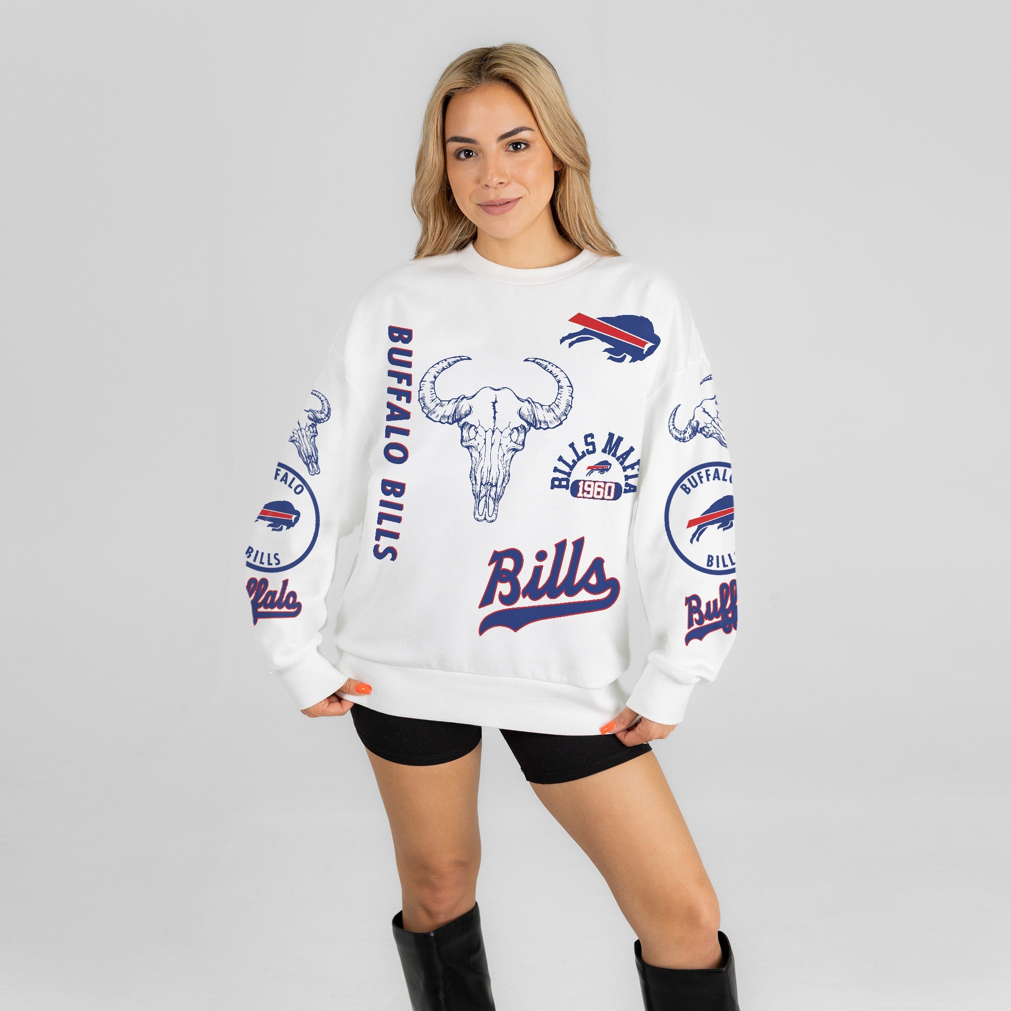 BUFFALO BILLS PRIME TIME PREMIUM CREWNECK SWEATSHIRT