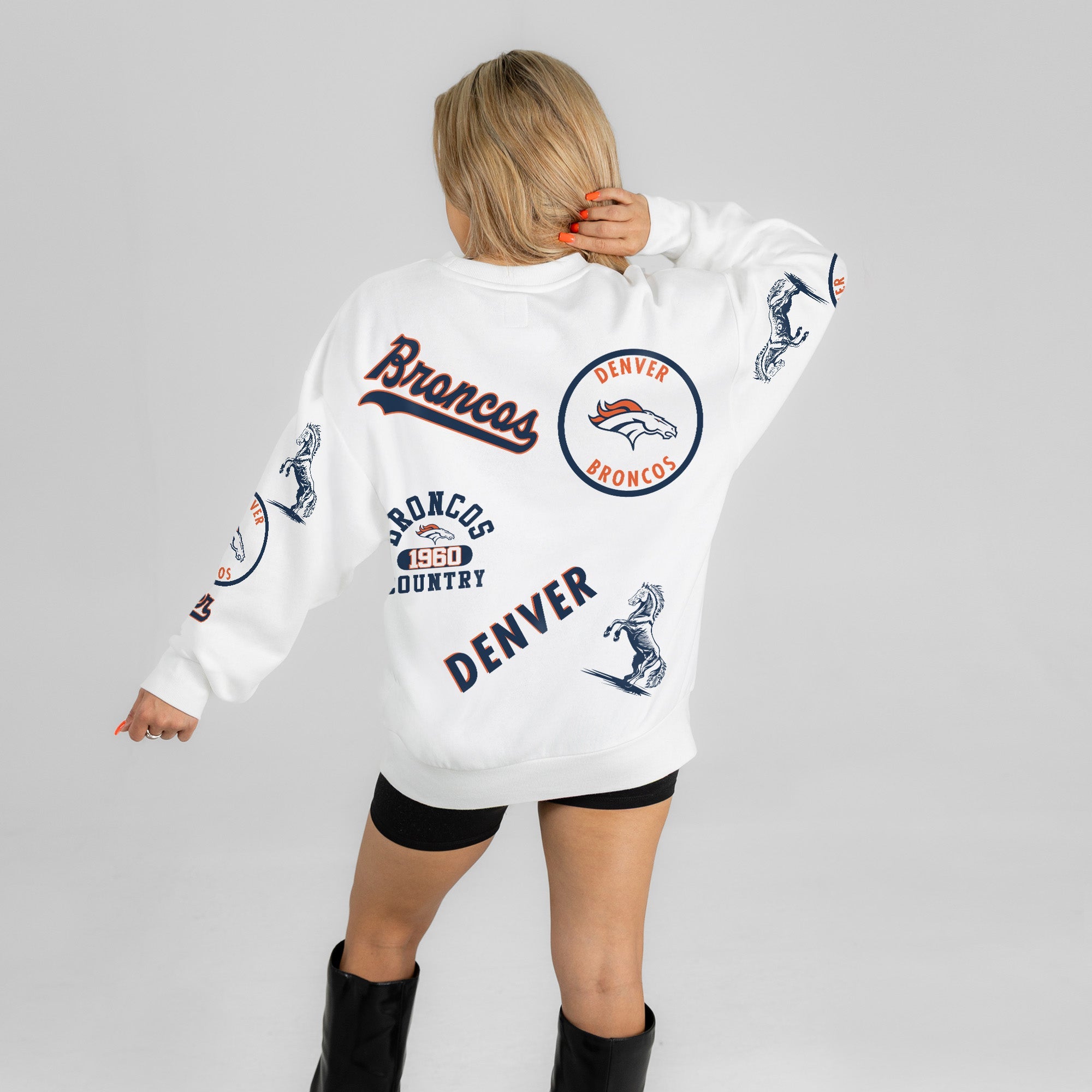 DENVER BRONCOS PRIME TIME PREMIUM CREWNECK SWEATSHIRT