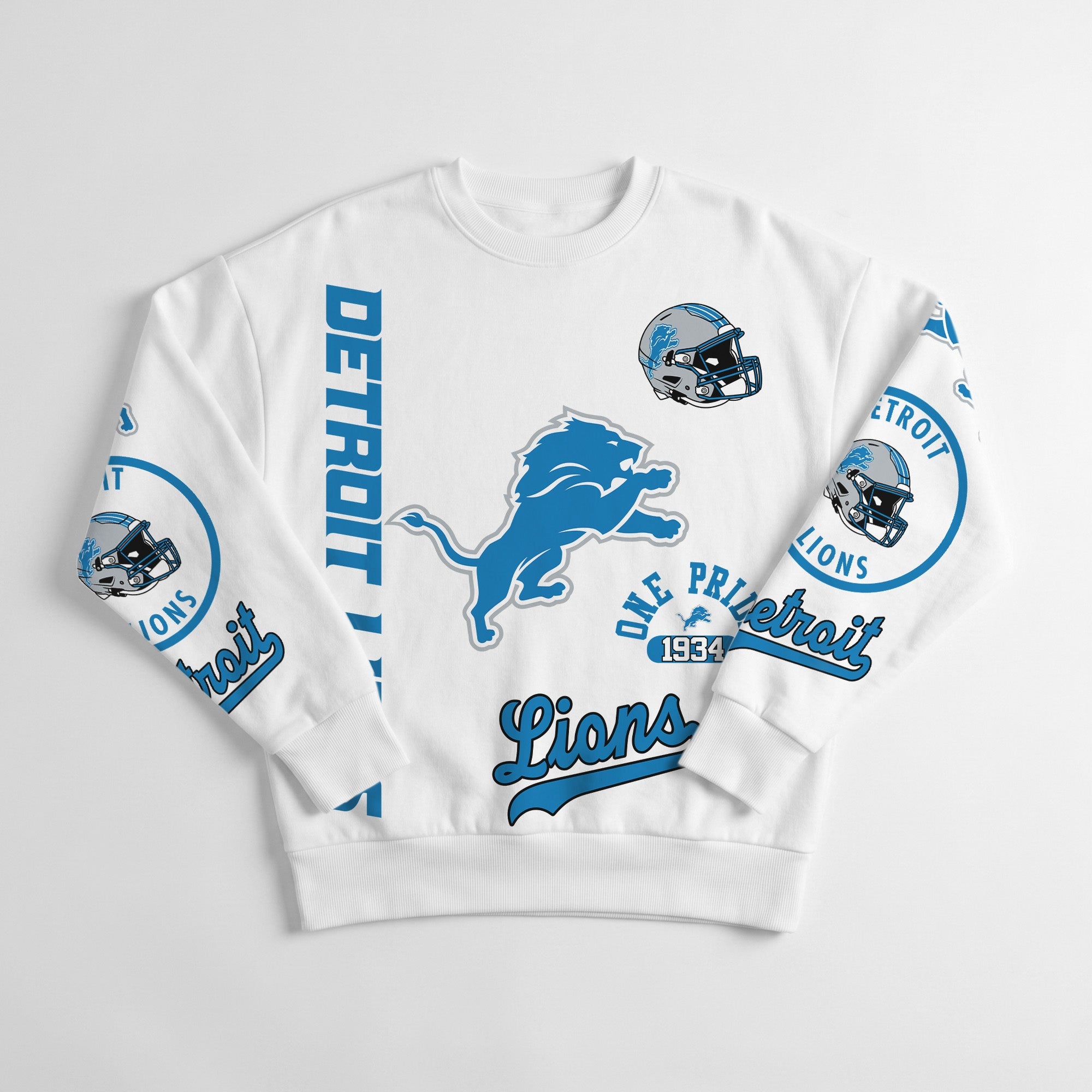 DETROIT LIONS PRIME TIME PREMIUM CREWNECK SWEATSHIRT
