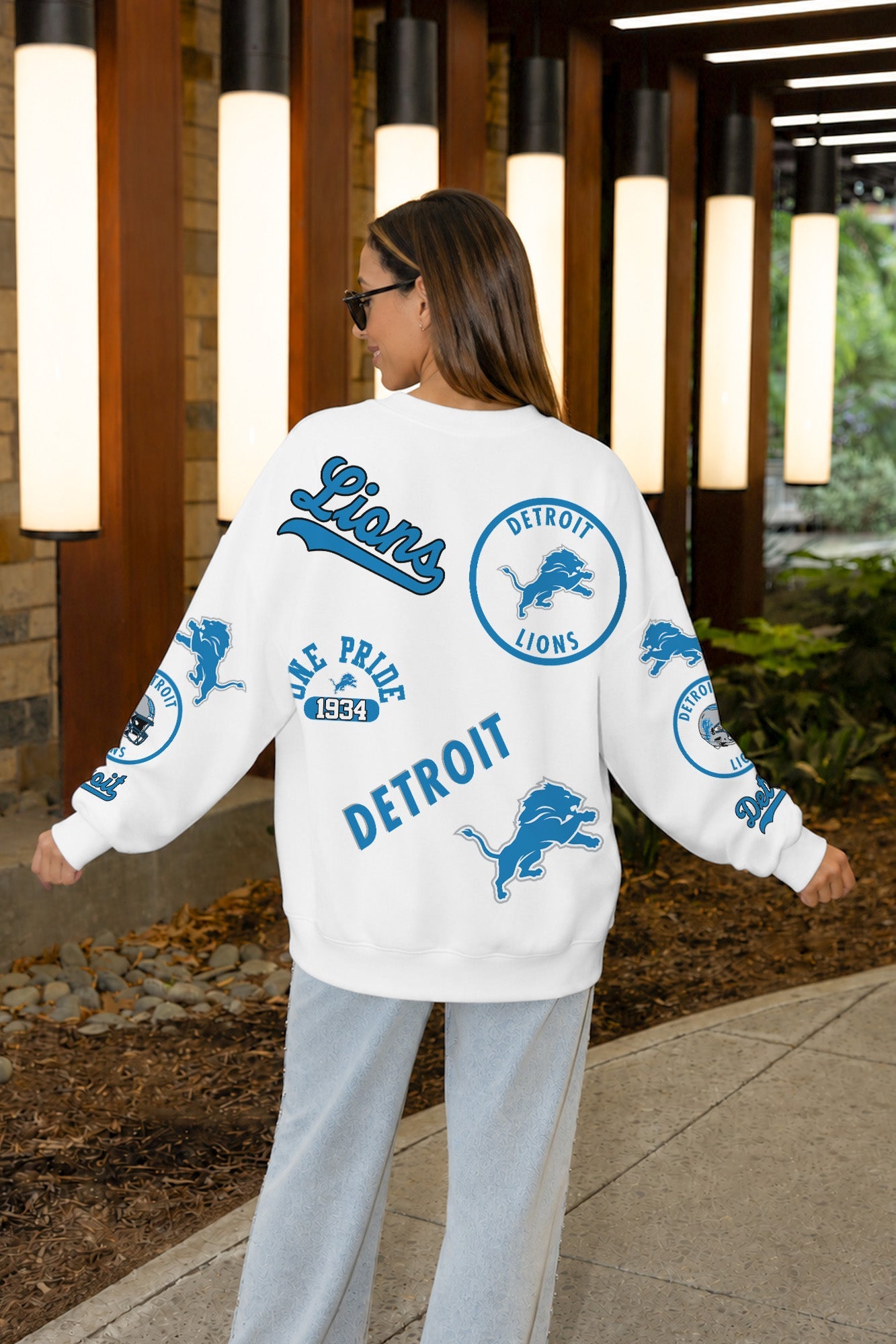 DETROIT LIONS PRIME TIME PREMIUM CREWNECK SWEATSHIRT