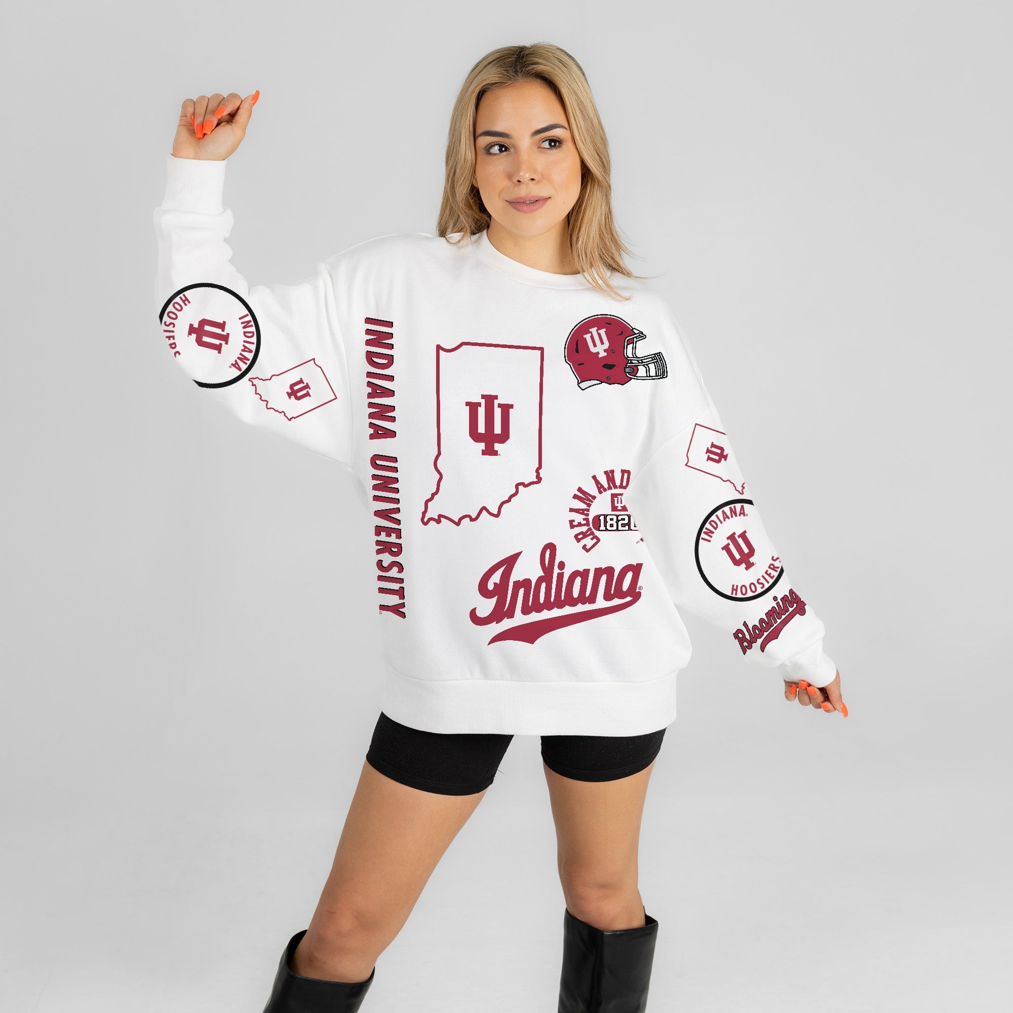 INDIANA HOOSIERS PRIME TIME PREMIUM CREWNECK SWEATSHIRT