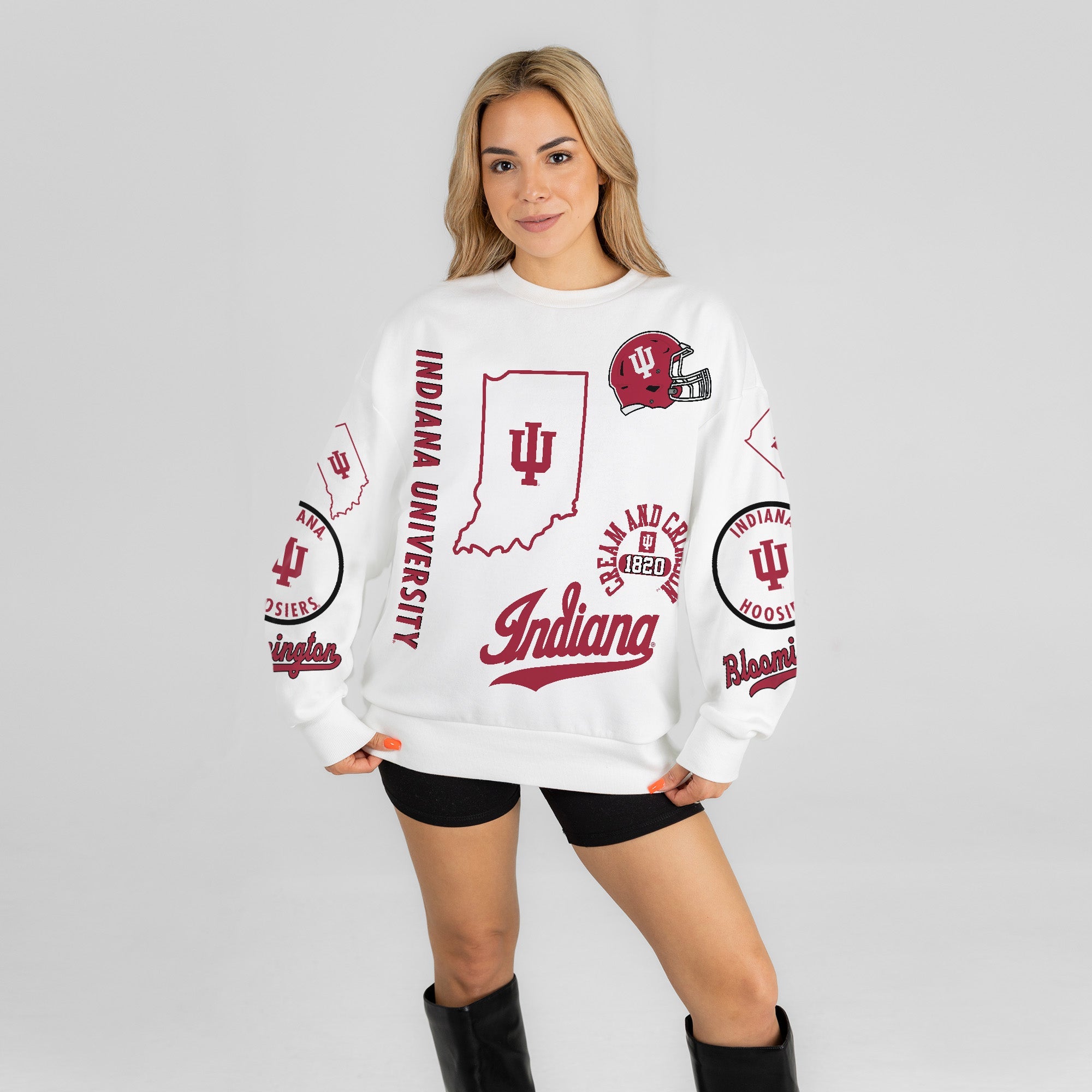 INDIANA HOOSIERS PRIME TIME PREMIUM CREWNECK SWEATSHIRT