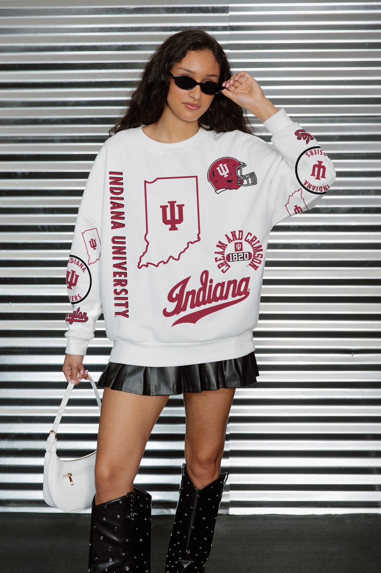 INDIANA HOOSIERS PRIME TIME PREMIUM CREWNECK SWEATSHIRT