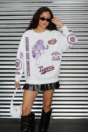 LSU TIGERS PRIME TIME PREMIUM CREWNECK SWEATSHIRT