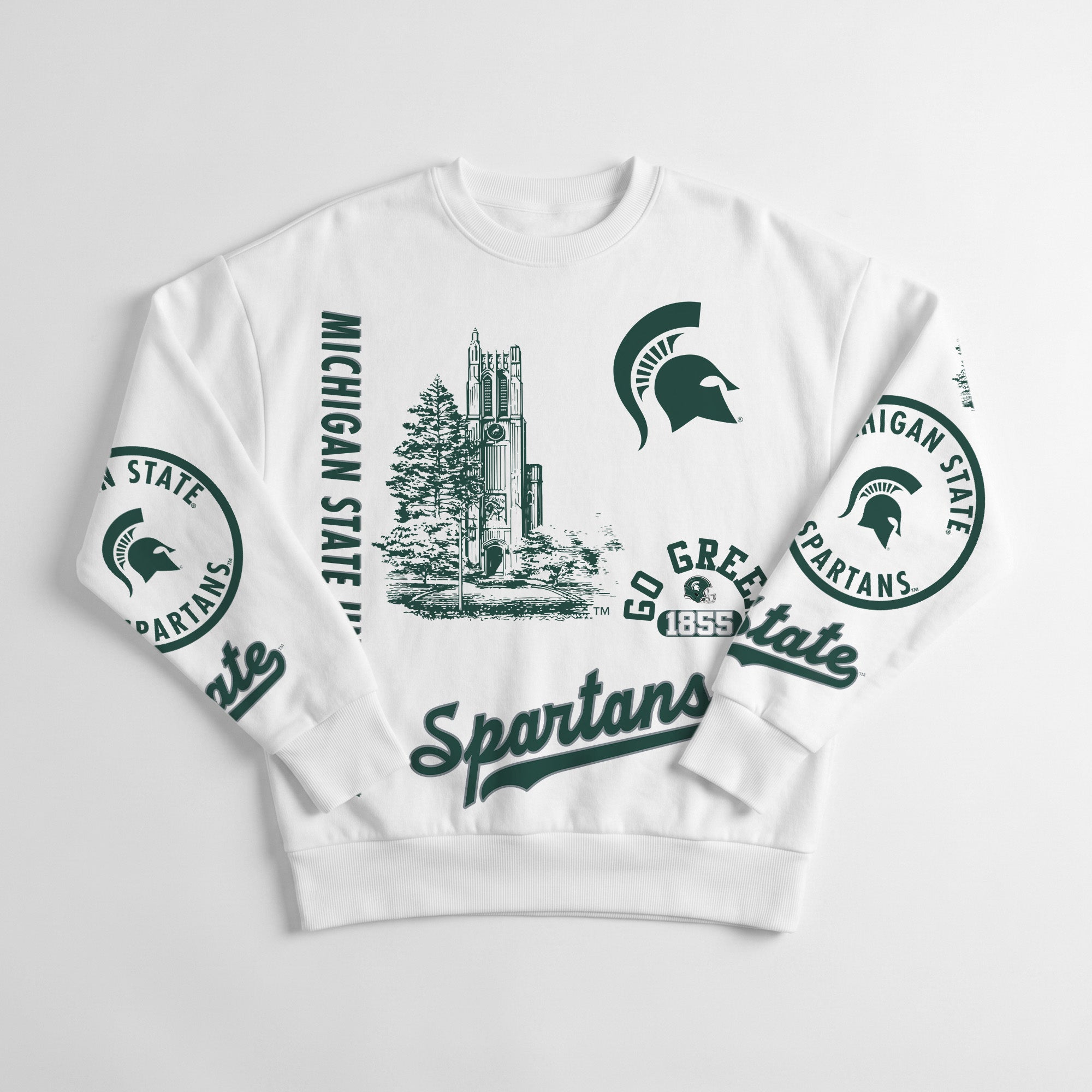 MICHIGAN STATE SPARTANS PRIME TIME PREMIUM CREWNECK SWEATSHIRT