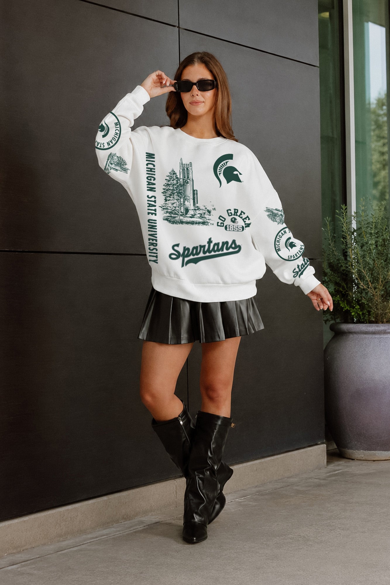 MICHIGAN STATE SPARTANS PRIME TIME PREMIUM CREWNECK SWEATSHIRT