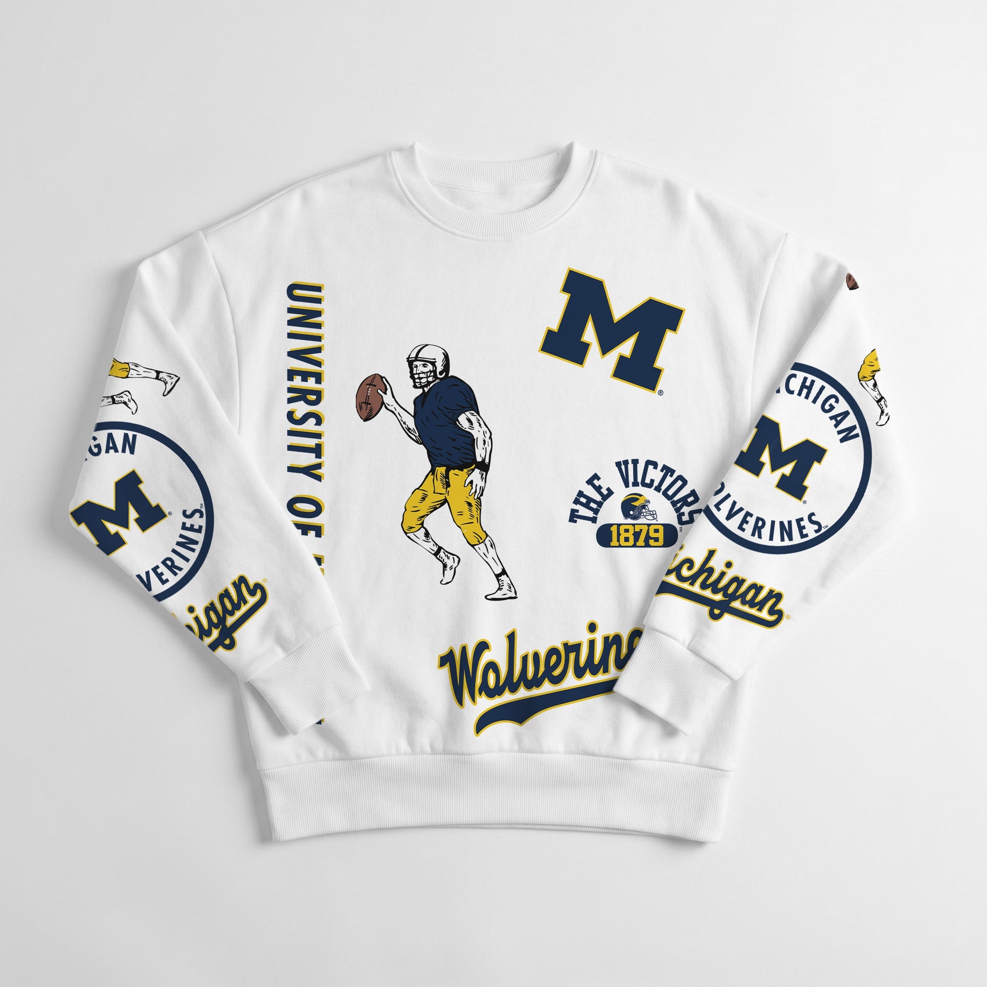 MICHIGAN WOLVERINES PRIME TIME PREMIUM CREWNECK SWEATSHIRT