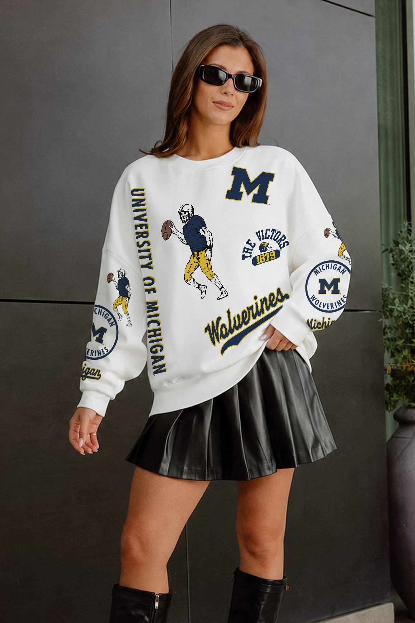 MICHIGAN WOLVERINES PRIME TIME PREMIUM CREWNECK SWEATSHIRT