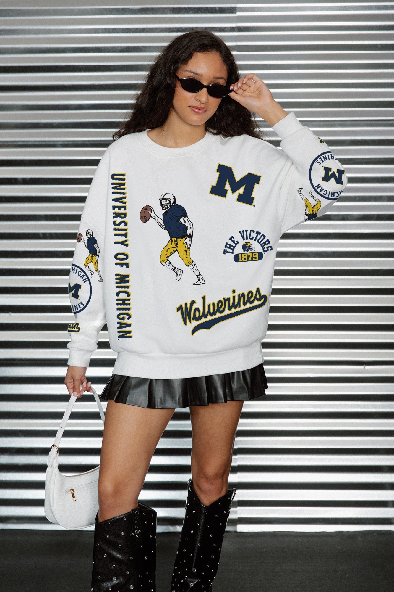 MICHIGAN WOLVERINES PRIME TIME PREMIUM CREWNECK SWEATSHIRT