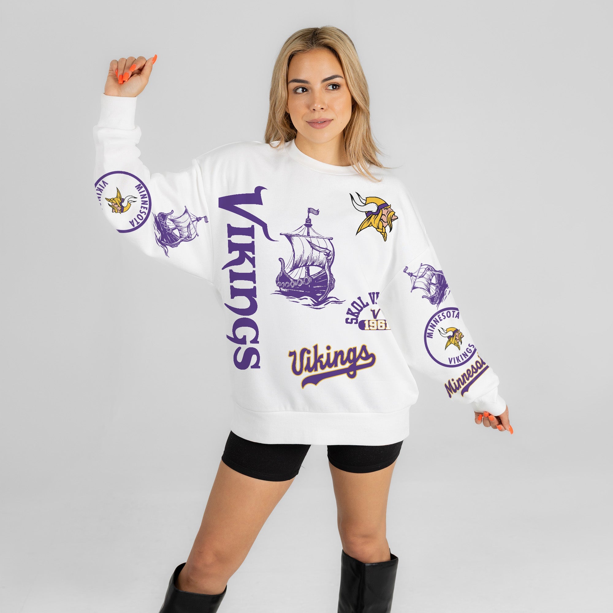 MINNESOTA VIKINGS PRIME TIME PREMIUM CREWNECK SWEATSHIRT