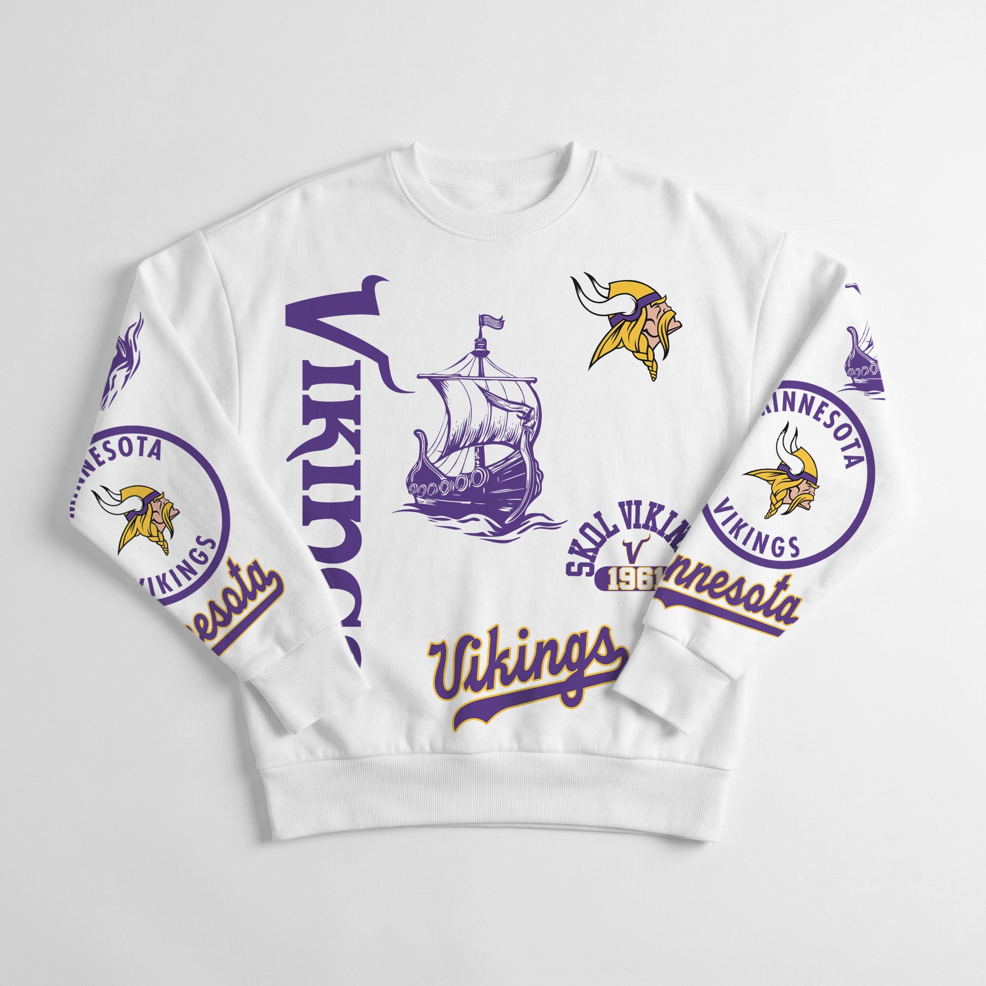 MINNESOTA VIKINGS PRIME TIME PREMIUM CREWNECK SWEATSHIRT